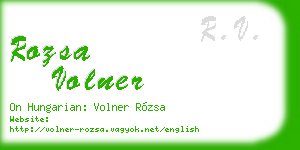 rozsa volner business card